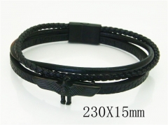 HY Wholesale Bracelets 316L Stainless Steel And Leather Jewelry Bracelets-HY91B0566IJF