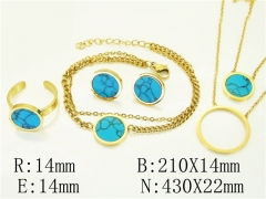 HY Wholesale Jewelry Set 316L Stainless Steel jewelry Set-HY50S0465HLR