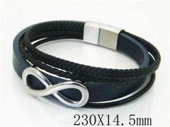 HY Wholesale Bracelets 316L Stainless Steel And Leather Jewelry Bracelets-HY91B0561IMZ