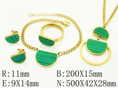 HY Wholesale Jewelry Set 316L Stainless Steel jewelry Set-HY50S0468HLF