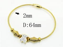 HY Wholesale Bangles Jewelry Stainless Steel 316L Popular Bangle-HY24B0241HM5