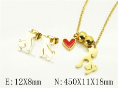 HY Wholesale Jewelry Set 316L Stainless Steel jewelry Set-HY45S0020RPL