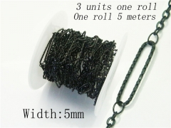 HY Wholesale 316 Stainless Steel Jewelry Cheap Long Chain-HY70AE2417LBB