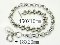HY Wholesale Necklaces Stainless Steel 316L Jewelry Necklaces-HY21N0204HNS