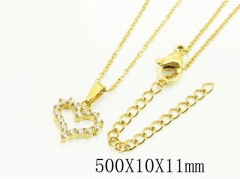 HY Wholesale Necklaces Stainless Steel 316L Jewelry Necklaces-HY12N0673OR