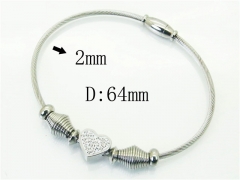 HY Wholesale Bangles Jewelry Stainless Steel 316L Popular Bangle-HY24B0230HKL