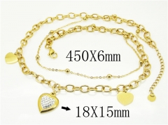 HY Wholesale Necklaces Stainless Steel 316L Jewelry Necklaces-HY43N0128HHD