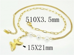 HY Wholesale Necklaces Stainless Steel 316L Jewelry Necklaces-HY43N0125PW