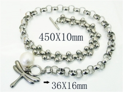 HY Wholesale Necklaces Stainless Steel 316L Jewelry Necklaces-HY21N0199HNV