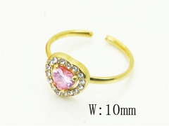 HY Wholesale Rings Jewelry Stainless Steel 316L Rings-HY15R2748YKO