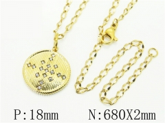 HY Wholesale Necklaces Stainless Steel 316L Jewelry Necklaces-HY32N0930GNL