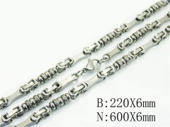HY Wholesale Stainless Steel 316L Necklaces Bracelets Sets-HY55S0900HOX