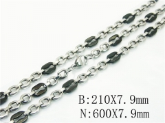 HY Wholesale Stainless Steel 316L Necklaces Bracelets Sets-HY55S0889IQQ