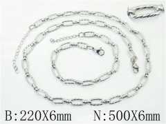 HY Wholesale Stainless Steel 316L Necklaces Bracelets Sets-HY70S0610HJ5