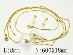 HY Wholesale Jewelry Set 316L Stainless Steel jewelry Set-HY45S0042PE