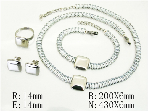 HY Wholesale Jewelry Set 316L Stainless Steel jewelry Set-HY50S0480JJX