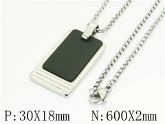 HY Wholesale Stainless Steel 316L Jewelry Popular Necklaces-HY41N0340HLE
