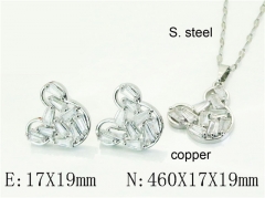 HY Wholesale Jewelry Set 316L Stainless Steel jewelry Set Fashion Jewelry-HY21S0427IHE