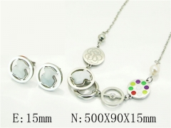 HY Wholesale Jewelry Set 316L Stainless Steel jewelry Set Fashion Jewelry-HY21S0447ICC