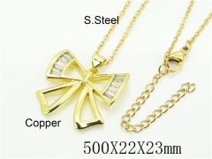 HY Wholesale Stainless Steel 316L Jewelry Popular Necklaces-HY54N0623EML