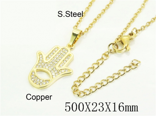 HY Wholesale Stainless Steel 316L Jewelry Popular Necklaces-HY54N0649QML