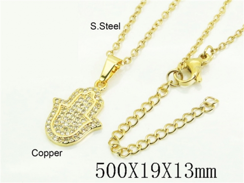 HY Wholesale Stainless Steel 316L Jewelry Popular Necklaces-HY54N0650GML