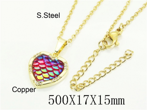 HY Wholesale Stainless Steel 316L Jewelry Popular Necklaces-HY54N0632GML