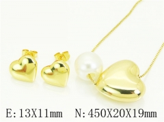 HY Wholesale Jewelry Set 316L Stainless Steel jewelry Set Fashion Jewelry-HY45S0113HKS