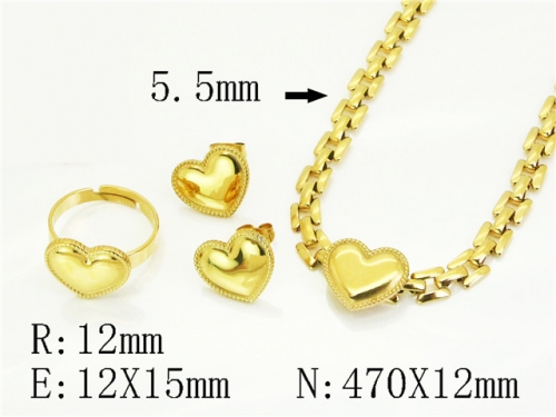 HY Wholesale Jewelry Set 316L Stainless Steel jewelry Set Fashion Jewelry-HY50S0583HOR