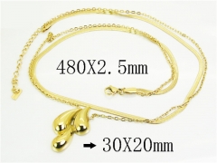 HY Wholesale Stainless Steel 316L Jewelry Popular Necklaces-HY30N0160HIL