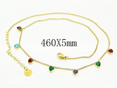 HY Wholesale Stainless Steel 316L Jewelry Popular Necklaces-HY32N0802HEE