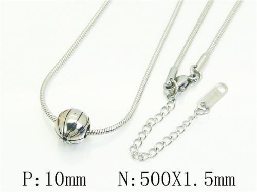 HY Wholesale Stainless Steel 316L Jewelry Popular Necklaces-HY12N0810YLL