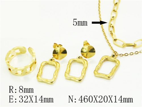 HY Wholesale Jewelry Set 316L Stainless Steel jewelry Set Fashion Jewelry-HY50S0592HOR