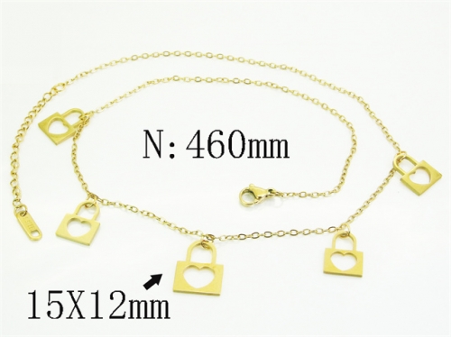HY Wholesale Stainless Steel 316L Jewelry Popular Necklaces-HY80N0955ML