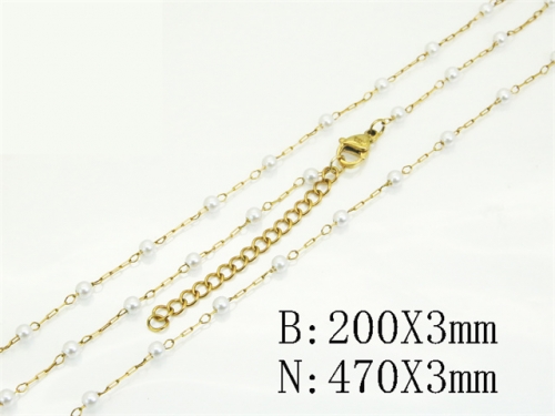 HY Wholesale Stainless Steel 316L Necklaces Bracelets Sets-HY53S0308NT