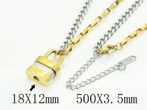 HY Wholesale Stainless Steel 316L Jewelry Popular Necklaces-HY80N0956OR