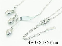 HY Wholesale Stainless Steel 316L Jewelry Popular Necklaces-HY19N0551OF