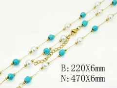 HY Wholesale Stainless Steel 316L Necklaces Bracelets Sets-HY53S0305HKL