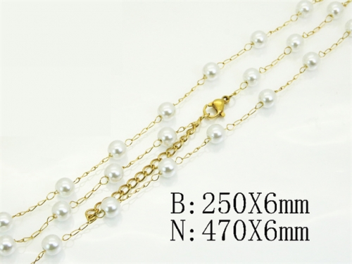 HY Wholesale Stainless Steel 316L Necklaces Bracelets Sets-HY53S0311ND