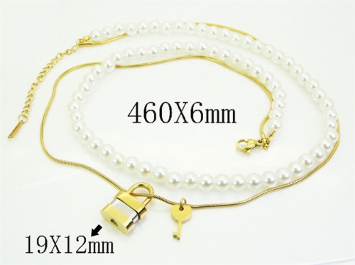 HY Wholesale Stainless Steel 316L Jewelry Popular Necklaces-HY80N0962HWL