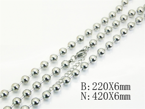 HY Wholesale Stainless Steel 316L Necklaces Bracelets Sets-HY70S0625ML