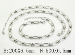 HY Wholesale Stainless Steel 316L Necklaces Bracelets Sets-HY70S0621H15