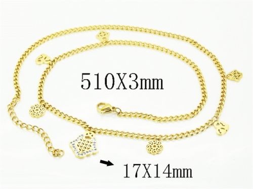 HY Wholesale Stainless Steel 316L Jewelry Popular Necklaces-HY30N0179IHR