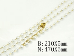 HY Wholesale Stainless Steel 316L Necklaces Bracelets Sets-HY53S0315NS