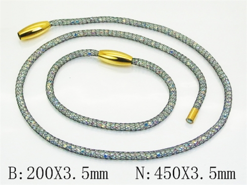 HY Wholesale Stainless Steel 316L Necklaces Bracelets Sets-HY80S0129IPQ