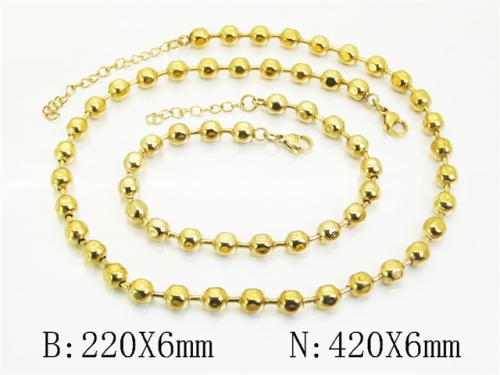 HY Wholesale Stainless Steel 316L Necklaces Bracelets Sets-HY70S0624HJS