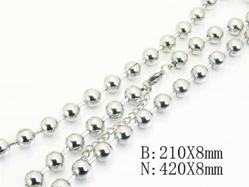 HY Wholesale Stainless Steel 316L Necklaces Bracelets Sets-HY70S0627NL