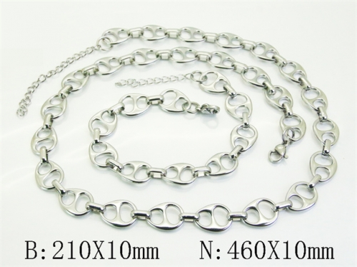 HY Wholesale Stainless Steel 316L Necklaces Bracelets Sets-HY70S0622IJE