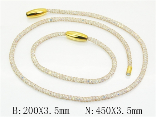 HY Wholesale Stainless Steel 316L Necklaces Bracelets Sets-HY80S0126IPY