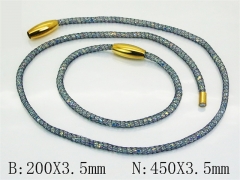 HY Wholesale Stainless Steel 316L Necklaces Bracelets Sets-HY80S0130IPW